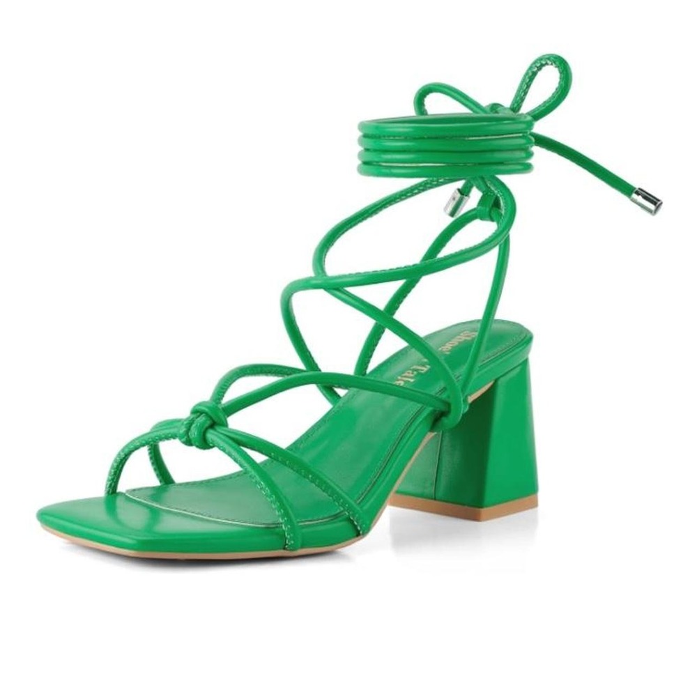 Elisabet Tang  Lace Up Heels Ankle Strappy Gladiator High Heeled Sandals